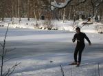 First skating - Studenec pond in Krkonose